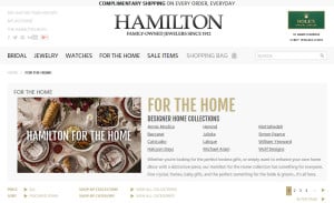 Ecommerce Web Design for Hamilton Jewelers: For the Home Category Page