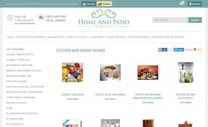 Responsive Ecommerce Design for Home and Patio Decor Center: Category Page