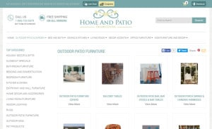 Responsive Ecommerce Design for Home and Patio Decor Center: Category Page