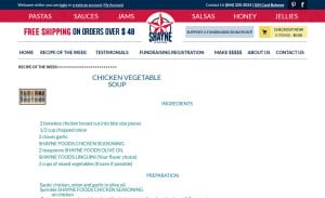 Shayne Foods Custom Ecommerce Site Design: RECIPE OF THE WEEK