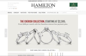 Ecommerce Web Design for Hamilton Jewelers: Home Page