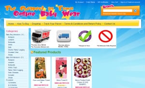 Online Baby Wear Ecommerce Site Design: Category Page