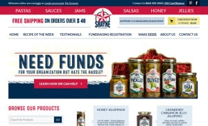 Shayne Foods Custom Ecommerce Site Design: Home Page