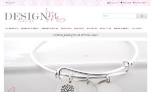 Design Me Jewelry Ecommerce Site Design: Home Page