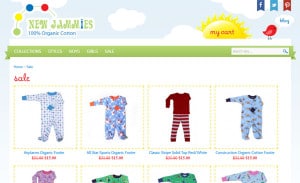 Opencart Web Design ForNew Jammies: Category Page